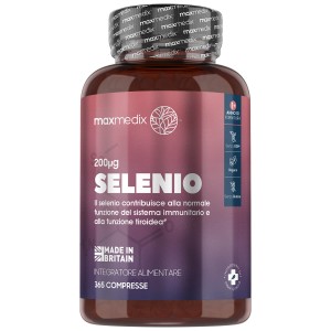 Confezione di Selenio in 365 Compresse da 200mcg Maxmedix