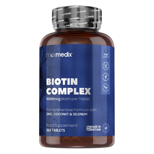Image of Biotin Complex - Integratore di Biotina in Compresse - 365 Compresse per un Anno