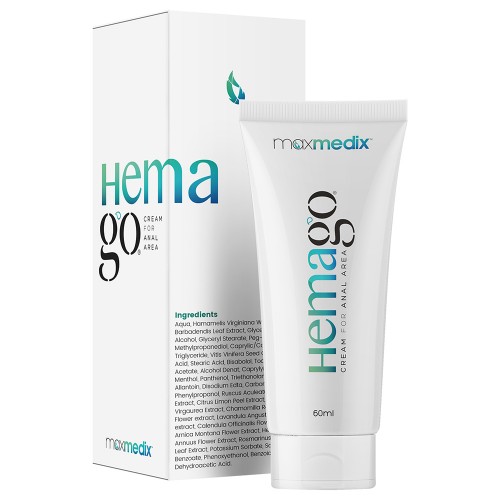 Image of Hemago Crema Emorroidi - Crema 60ml - Pomata Emoliente con Aloe Vera, Calendula e Camomilla