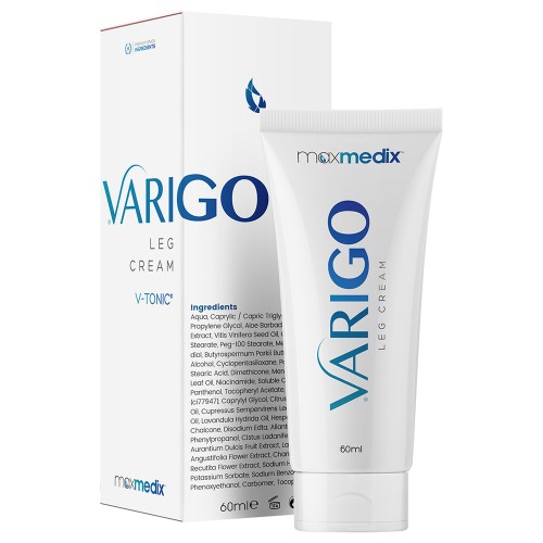 Image of Varigo Crema Vene Varicose 60ml - Crema per Vene Varicose con Aloe, Burro di Karité. Collagene e Vitamina E